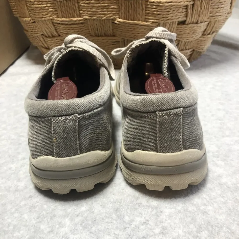 Skechers Elvin Shoes Mens Size 12 64108 Taupe Canvas Lace Up Superior Oxford - Picture 5 of 12